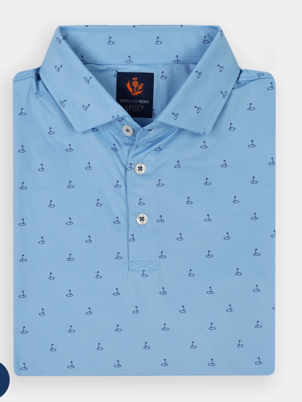 Donald Ross Men’s Light Blue Golf Polo size M